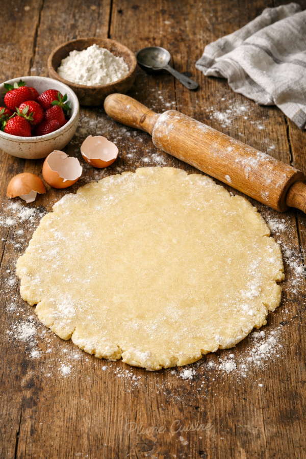 Pâte sablée maison étalée