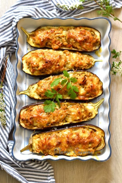Aubergines-gratinées-crevettes-recette Aubergines-gratinées-crevettes-recette