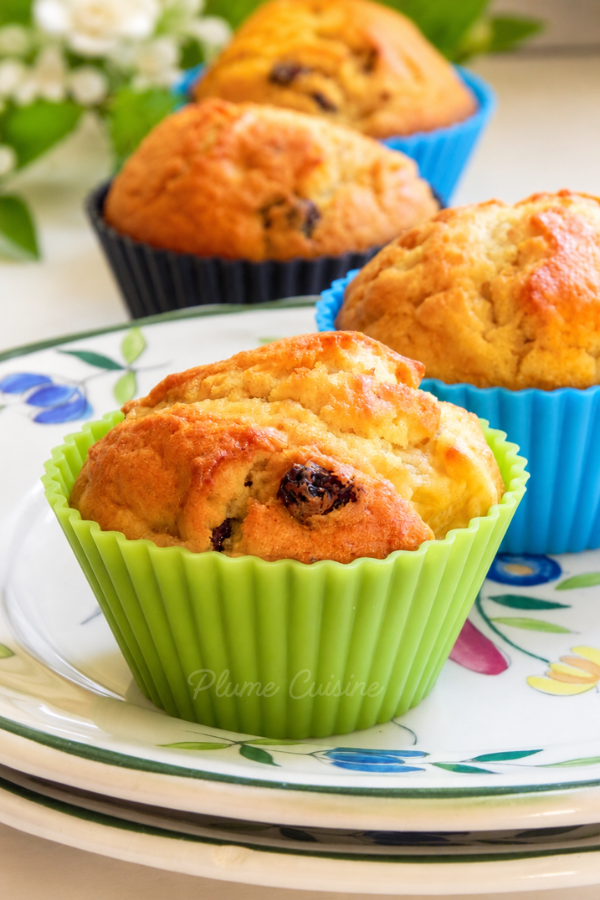Muffins tropicaux mangue raisin coco
