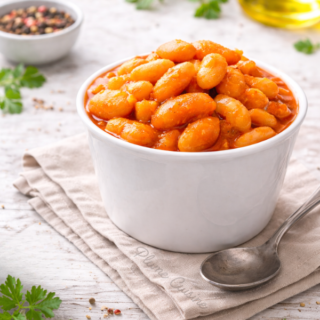 Haricots blancs épicés à la sauce tomate