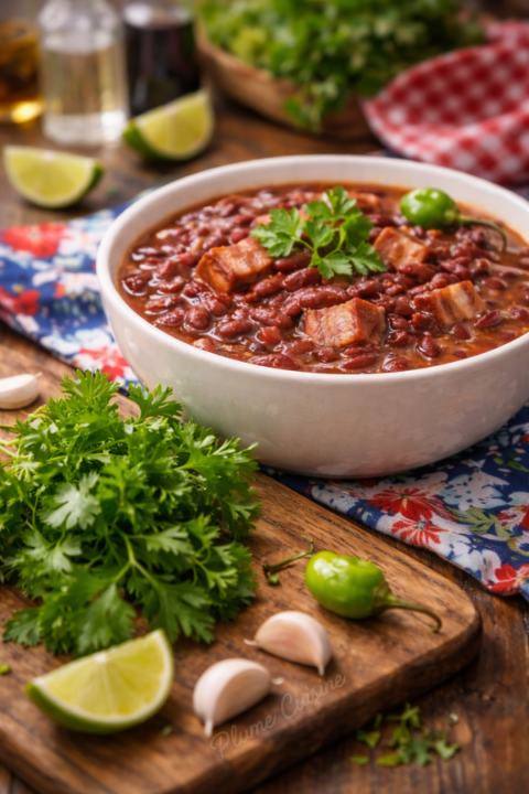 Haricots rouges antillais présentés dans un bol