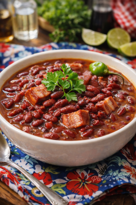 Haricots rouges antillais dans un bol