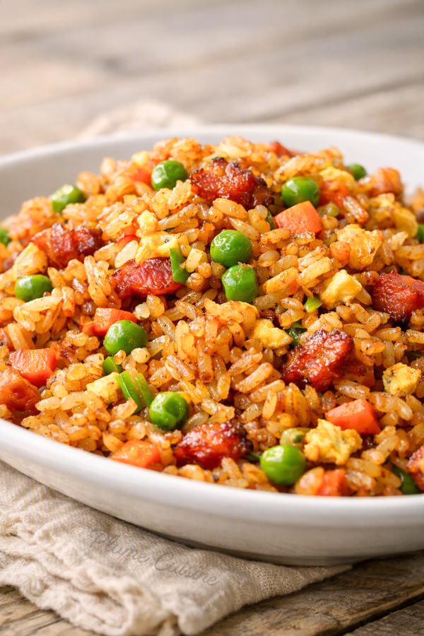 Riz cantonais aux lardons fait maison
