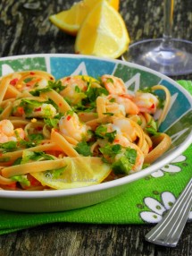 Linguine ail et crevettes