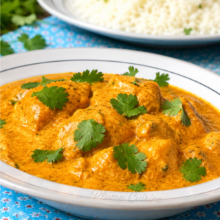 Poulet Indien au Curry accompagné de riz