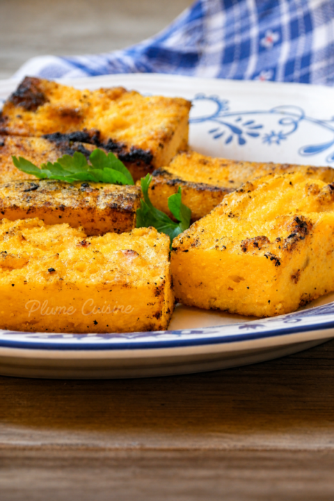 Recette de polenta avec polenta grillée