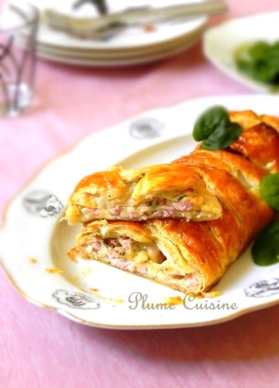 Feuilleté-tressé-jambon-mozzarella