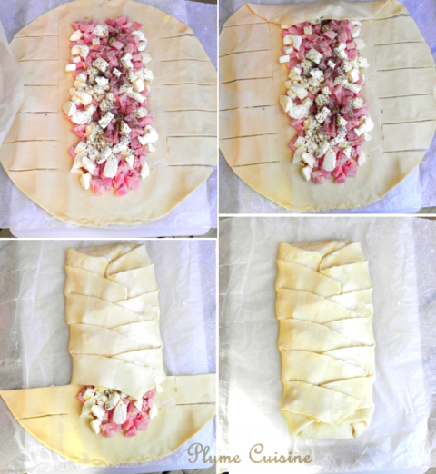 Feuilleté-tressé-jambon-mozzarella