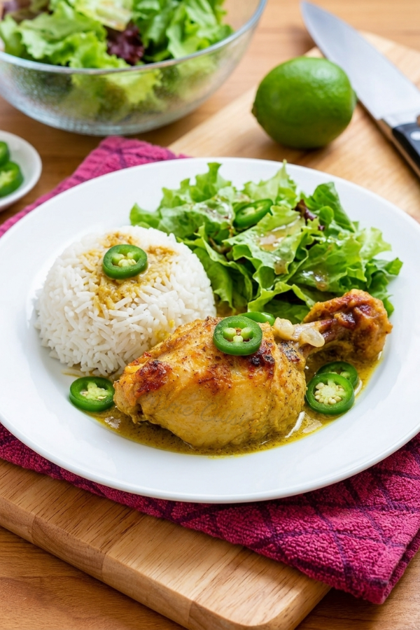 Poulet au curry au four