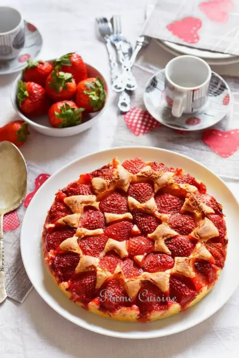 Gâteau-aux-fraises-facile
