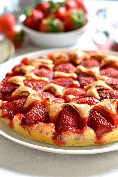 Gâteau-aux-fraises-facile 