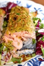 Saumon-croûte-basilic-fromage-au-four