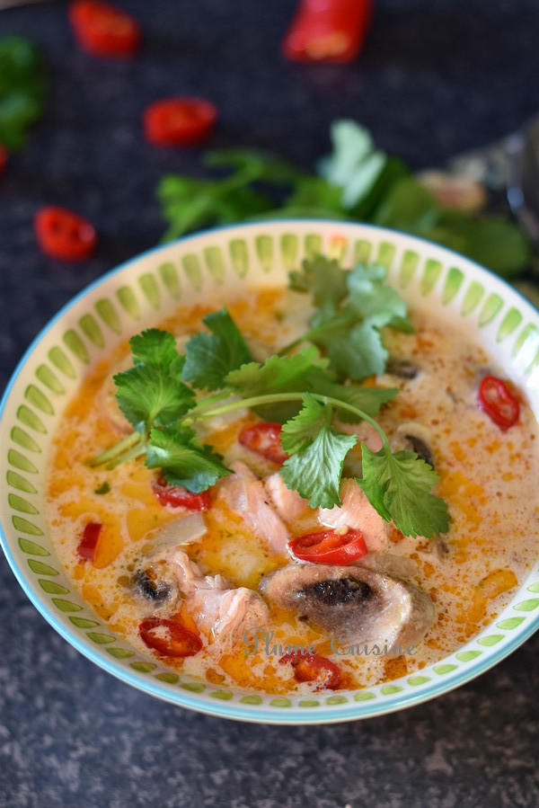 Soupe Thaï Poulet Et Lait De Coco (Tom Kha Gai) | Une Plume Dans La Cuisine