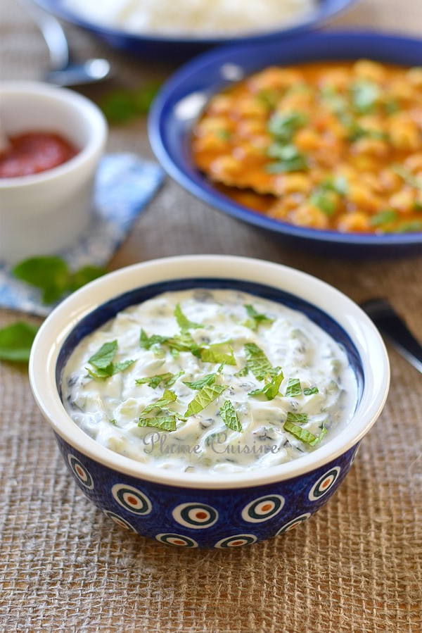 Raïta-menthe-concombre-recette