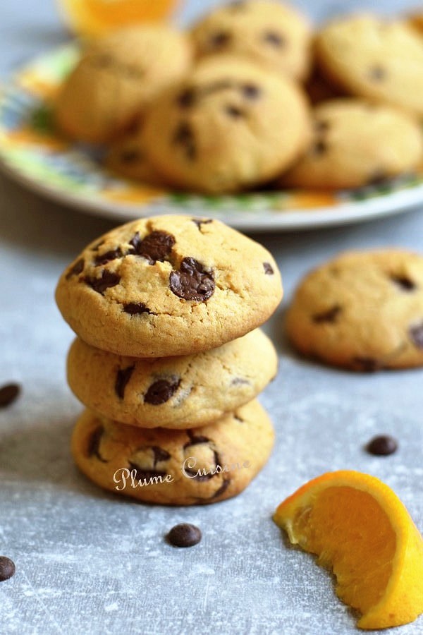 Biscuits à L'orange Et Aux Pépites De Chocolat | Une Plume Dans La Cuisine