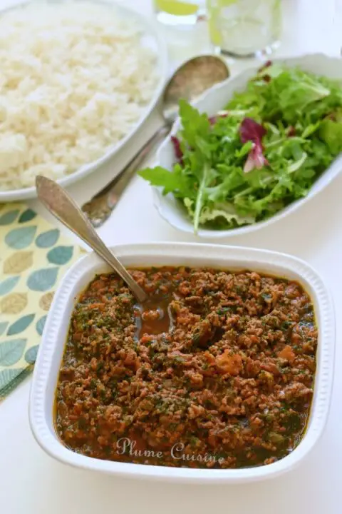 viande-hachée-curry-épinards-recette