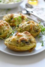 Pommes-de-terre-four-jambon-champignons