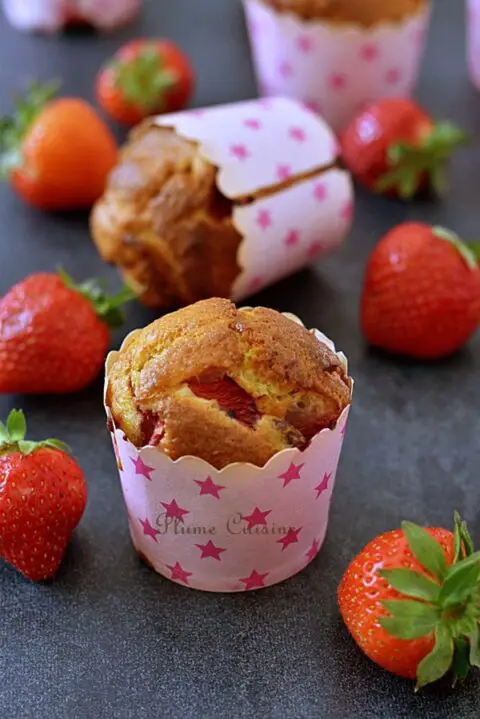 Muffins-aux-fraises-recette