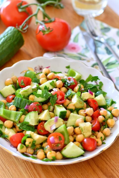 Salade-pois-chiches-avocat-recette