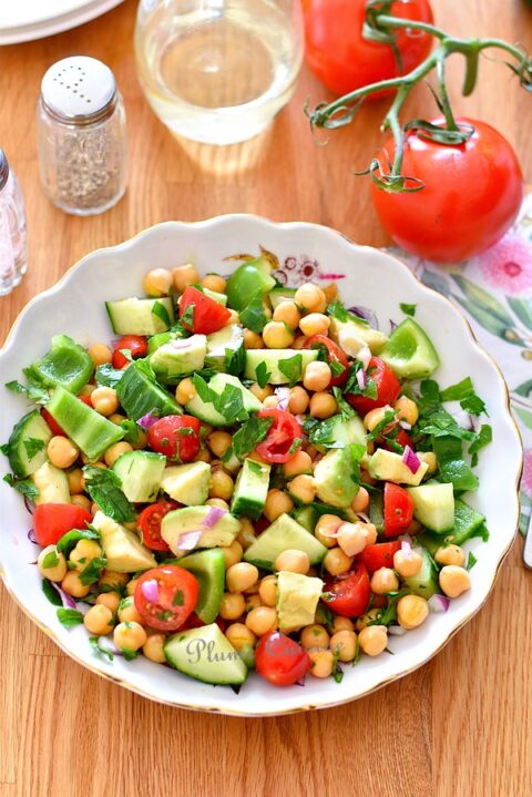 Salade-pois-chiches-avocat-recette