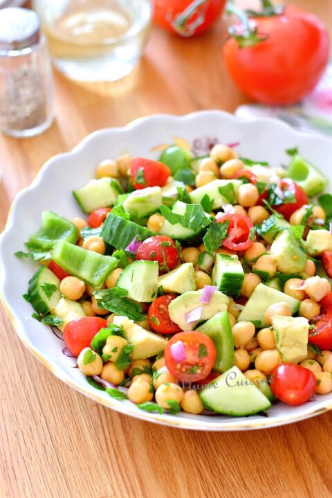 Salade-pois-chiches-avocat-recette