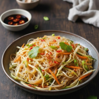 Recette de Salade asiatique aux vermicelles de riz