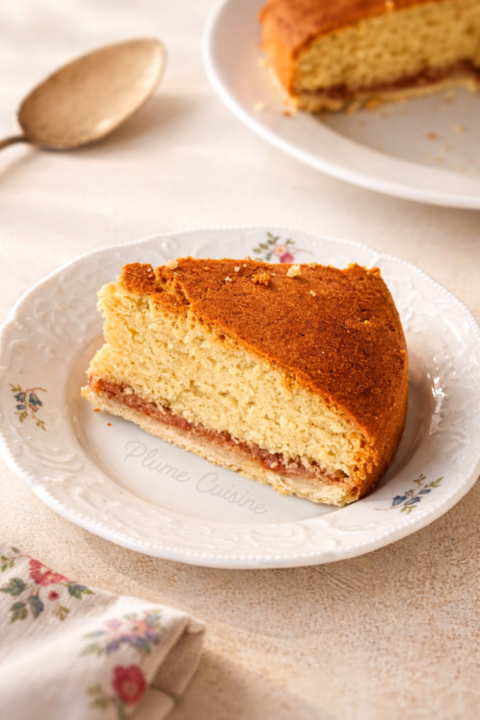 Tranche de gâteau amour caché antillais