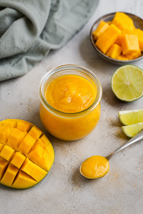 Coulis de mangue onctueux